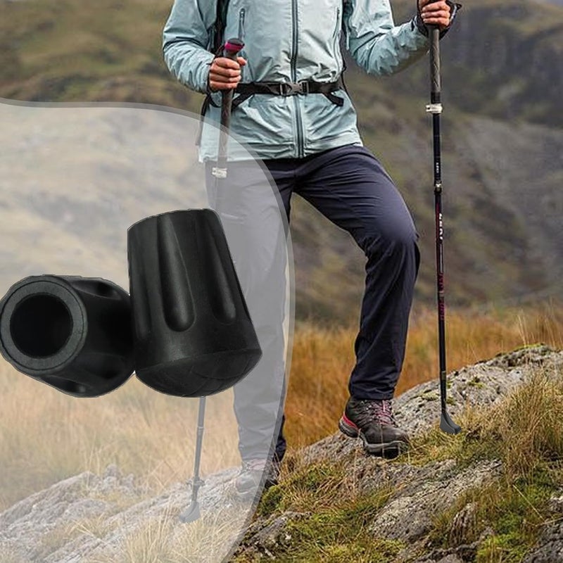 Inscool 6Pcs Replacement Cane Tips - Walking Sticks Accessories, Fit Most Trekking & Hiking Poles - Image 5